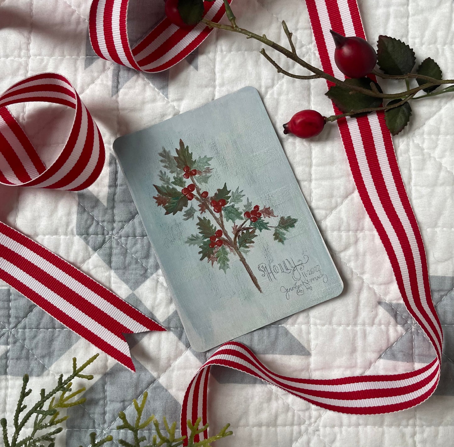 2022 Christmas Greenery Sheet Magnet