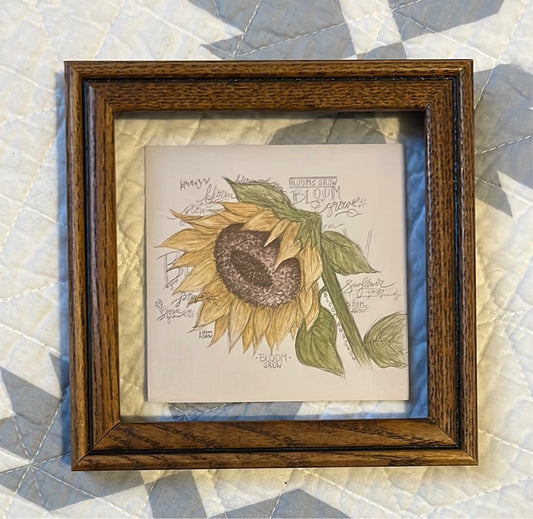 Bloom aka Hand-lettered Sunflower