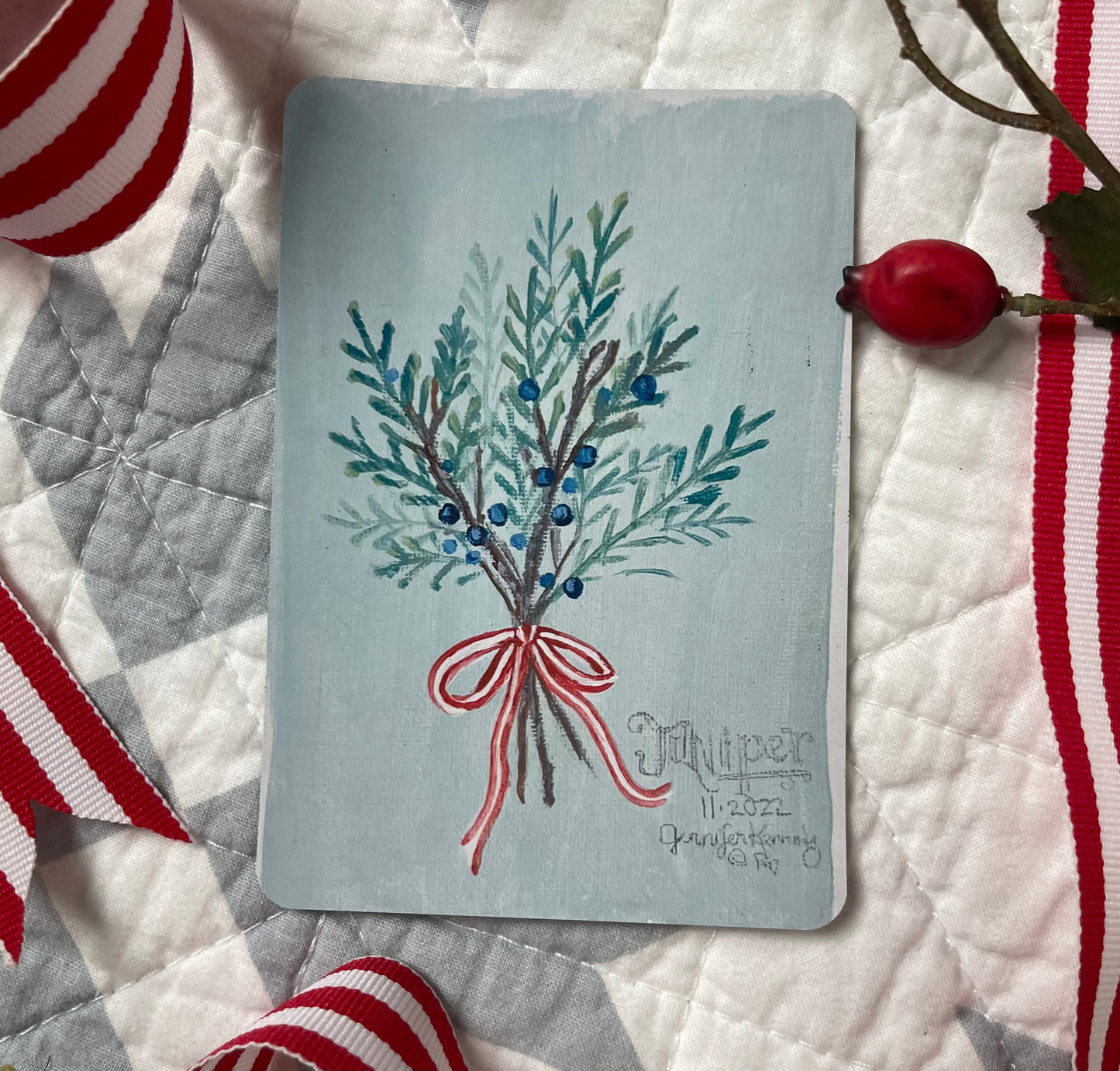 2022 Christmas Greenery Sheet Magnet