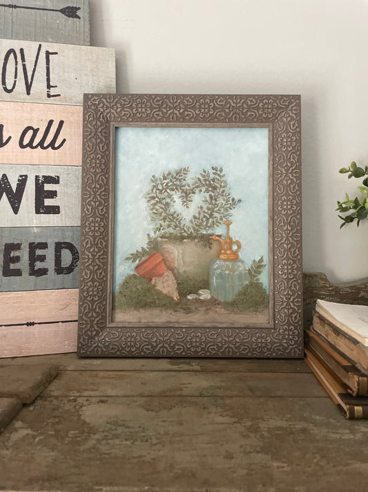 Spring Heart Topiary (framed)
