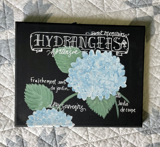 Fine Art Prints: Violets or Hydrangeas