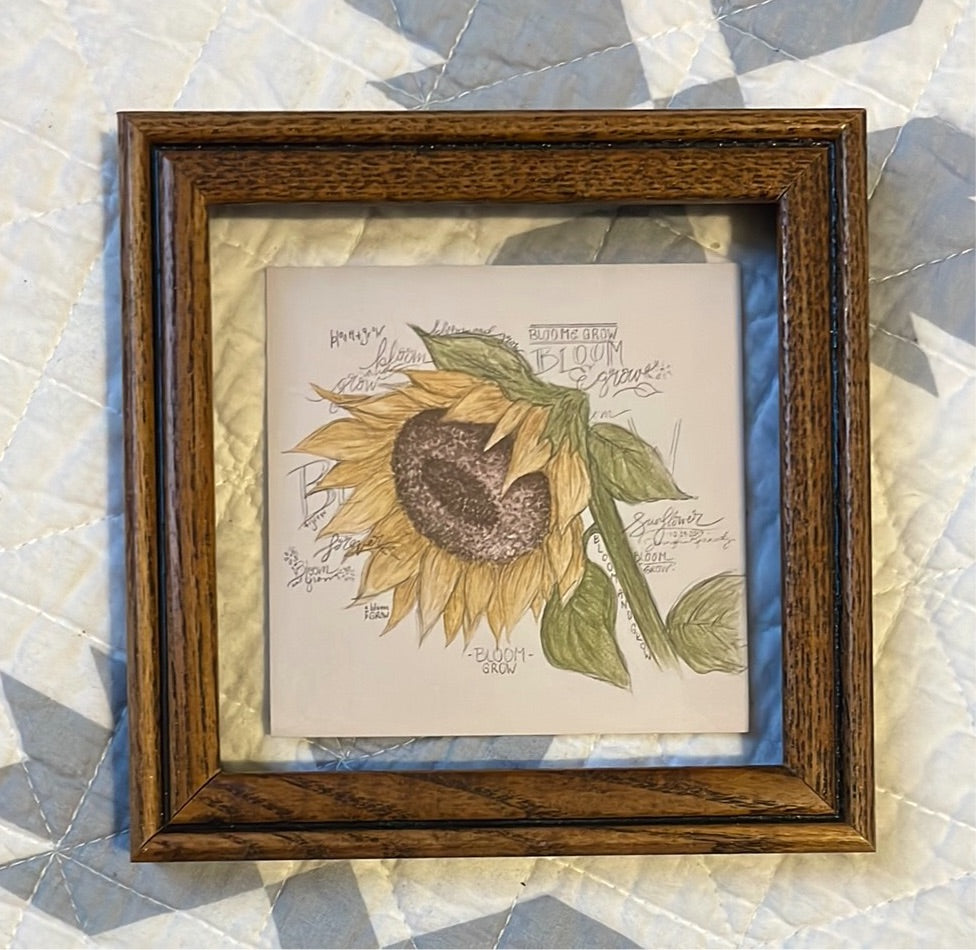 Bloom aka Hand-lettered Sunflower